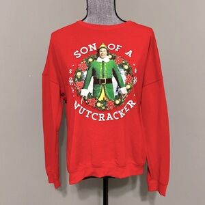 Elf Son Of a Nutcracker Ugly Christmas Sweater Size L